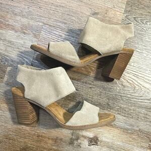 Women’s Tom’s Majorca Cutout Block Heel Sandals, size 9